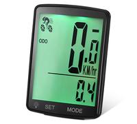 Abaodam Bike Computer Compact Lightweight Wireless Bicycle Speedometer Odometer Black Abs Pmma for Bicycle Cycling