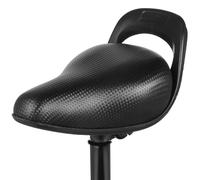 Abaodam Bike Seat Saddle Cushion Pad Black Fake Leather Iron Lightweight Easy to Install and Wash Comfortable Road Bike Saddle for Racing Bicycle