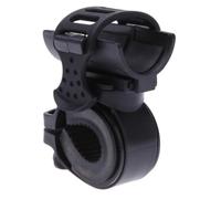 Abaodam Bike Torch Lamp Clamp 360 Degree Rotatable Rubber Holder | Detachable Design, Wear Resistant Finish, Easy Operation, Black Colour, Fits Torch and LED Light Use