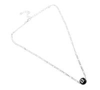 Abaodam Billiard Ball Pendant Necklace for Women Unique Designer Zinc Alloy Chain Lightweight Fashion Clavicle Jewelry Sophisticated Quirky Accessory for Elegant Style