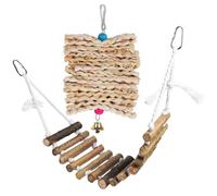 Abaodam Bird Hanging Ladder Bridge Corn Stalk Chewing Beak Grinding for Parrots Parakeets Budgies Safe Fun and Engaging Bird