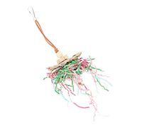 Abaodam Birdcage Hanging Chewing Toy for Parrots Multifunctional Bird Biting Toy Palm Leaf and Materials for Small to Medium Birds Fun and Engaging Activity