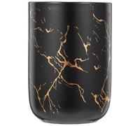 Abaodam Black Ceramic Toothbrush Mug Bathroom Mouthwash Cup with Marble Pattern Simple Design Multifunctional Practical for Hotel and Travel Use