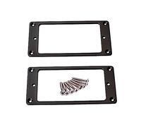 Abaodam Black Metal Humbucker Pickup Mounting Rings Frame 92X46Mm with Screws for Easy Installation and Hole Edge Coverage - Electric Guitar Replacement Parts