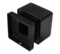 Abaodam Black Painted 100Mm Square Metal Post Cap for Fence, Flat Top Lotus Flower Finial, Decorative Garden Fence Cover, Outdoor Railing Replacement Finial for Gate Posts