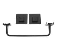 Abaodam Black Pp Towel Bar Holder Wall Mounted No Wall Damage Adhesive Towel Rack Usable in Wet Environment Simple Farmhouse Style Rustic Modern Kitchen Bathroom Storage Shelf