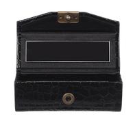 Abaodam Black Pu Lipstick Case for Purse with Secure Storage and Crack Prevention, Portable Lip Balm Organizer with Stylish Appearance, for Family and Friends