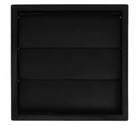 Abaodam Black Square Louver Grille Cover 5.51 Inch Weatherproof Abs Plastic Exhaust Vent Cap for Bathroom and Outdoor Use with Gravity Flap, Resists Fading and Wear