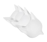 Abaodam Blank and Comfortable Wear 4pcs White Plastic Masquerade Masks with Smooth Edges DIY Fox and Cat Face Masks for Halloween and Party Dress-up Accessories