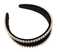 Abaodam Bling Accessories Wide Headband for Women Rhinestone Comfortable Velour Band Fashionable Headpiece Suitable for Daily Life and Festive Celebrations