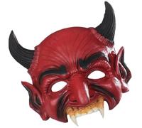 Abaodam Blood Demon Party Face Mask Scary Red Pu Cosplay Prop