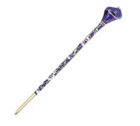 Abaodam Blue Chinese Hairpin Chopstick for Women and Teens Alloy and Rhinestone Material with Smooth Finish to Protect Hair Simple Elegant Retro Style Hair Stick for Chinese Style