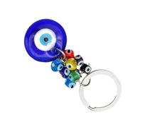 Abaodam blue eyes keychain girls' accessories car accessories auto accessories Blue Bead Key Chains evil eye pendant keyring evil eye keychains for car keys glass hanging pendant Lucky