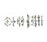 Abaodam Blue Plastic Musical Instrument Decals Self-adhesive Sticker for Guitar Fretboard Creative Style to Beautify Guitar Increase Aesthetics