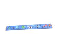 Abaodam Blue Wooden and Canvas Height Measuring Ruler for Kids, Easy to Install and Remove with Creative Patterns Design, Growth Chart for Boys and Girls Bedroom Or Living Room Decoration