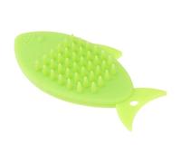 Abaodam Body Cleaning Brush Silicone Bath Brush Fish Shaped Comfortable Easy to Use with Shower Gel Silicone Material Suitable and Babies Bath Time Household