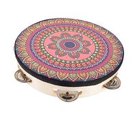 Abaodam Bohemian Style Hand Tambourine Boys and Girls Tambourine Drum Beautiful Sound Easy to Play Great for Church Music Education Boys and Girls Percussion Instrument