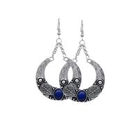 Abaodam Bohemian Vintage Drop Earrings for Women, Attractive Blue Alloy Statement Jewelry, Ethnic Style Teardrop Dangle Earrings Suitable for Awards Ceremony and Employee Benefits