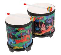 Abaodam Bongo Drum Set for Boys and Girls Toddler Percussion Instrument 5 6 Inch Handheld Bongos Educational Music Toy for Ages 3-12 Early Learning Rhythm Play