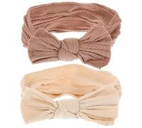 Abaodam Bow Headbands Hair Accessory Elastic Nylon Hair Accessories Girl 2pcs Soft and Comfortable for Newborns and Infants