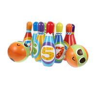 Abaodam Bowling Game for Ages with PU Cotton Pins and Balls Interactive Indoor Outdoor for Hand-eye Coordination and Athletic Skills Development