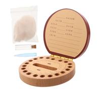 Abaodam Boy Girl's Milk Tooth Collection Box Wooden Cute Keepsake Storage for Boys Girls First Haircut Souvenir Holder Teeth Case
