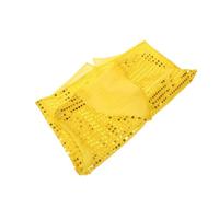 Abaodam Boys Yellow Sequined Waistcoat Vest 140cm Dance Performance Hip Hop Jazz Disco Costume Sleeveless Glitter Party Outfit