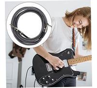 Abaodam Braided Guitar Connecting Cable Right Angle to Straight Instrument Cord for Acoustic Guitars Professional Audio Signal Transfer Tangle Design for Stage Home Ktv Use