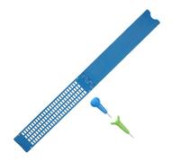 Abaodam Braille Writing Kit with 4 Rows and 28 Cells Plastic Braille Alphabet Board for Blind Users Featuring Blue Pp Material and Stainless Steel Stylus and Efficiency Boost