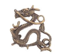 Abaodam Brass Dragon Pendant Keychain Unique Zodiac Charm for DIY Jewelry Making Vintage Chinese Year Symbol Fortune Enhancing Accessory for Dragon Year Born Portable and Eye-catching