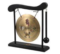 Abaodam Brass Feng Shui Gong Bell for Home Decor Chinese Desktop Office Decoration Feng Shui Ornaments Home Office Desktop Ornament Brass Gong Bell