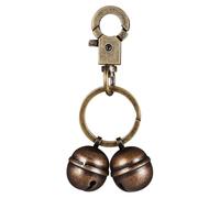 Abaodam Brass Pet Collar Pendant with Spring Snap Hook Clear Pleasant Sound Dog Bell for Tracking Elegant Rustic Design Suitable for Dogs Cats and Outdoor Use