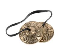 Abaodam Brass Tibetan Tingsha Bells for Meditation and Yoga Vajrayana Ritual Sound Cymbals Relaxation Musical Instrument with Authentic Ethnic Tone for Ceremonies and Performances