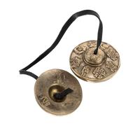 Abaodam Brass Tingsha Bells Wall-mounted Tibetan Meditation Bells Handheld Healing Chimes for Relaxation Mindfulness Random Style