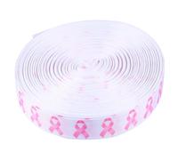 Abaodam Breast Cancer Awareness Grosgrain Ribbon 50 Yards Roll, Pink Ribbed Band DIY Craft Wrapping Strip for Charity Events and Party Decorations