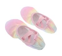 Abaodam Breathable Ballet Flats with Soft Flexible Sole Slip Dance Shoes for Preschool Dance Practice Comfortable Yoga Gymnastics Slippers for Boys Pink