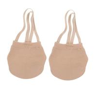 Abaodam Breathable Half Soles Dance Shoes Sole Covers with Strap Lightweight Ballet and Gymnastics Foot Protectors for Women Wrap-Around Design Non-Slip Forefoot Beige