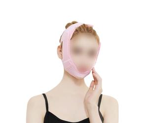 Abaodam Breathable Pink Chin Strap for Women, Masseter Muscle Exerciser and Face Lifting Band, Sbr Material, Fit Face Lines and Lift Support Facial Skin, for Sleep and Daily Use