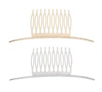 Abaodam Bridal Side Combs Hair Clips Classic Elegant Design with 10 Sturdy Teeth 2pcs Alloy Material and Sewn onto Wedding Veils for Women Suitable for Many Occasions