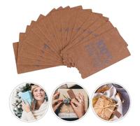 Abaodam Brown Paper Hangtag Labels Vintage Handmade Kraft Paper with Twine String Convenient to Use for Tying for Cakes Boxes and Student Words Cards