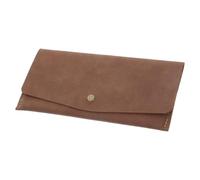 Abaodam Brown PU Leather Wallet for Men and Women Stylish Travel Holder with Multiple Card Slots Cash Envelope Organizer for Budgeting and Cash Storage Versatile Money Bag for Bills