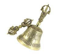 Abaodam Buddhist Meditation Bell for Present and Decorative Use Brass Handmade with Pestle, Easy to Hold and Decorative Effect Delicate and Beautiful Look