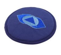 Abaodam Buddhist Sound Bowl Mat 20cm Blue Embroidered Pad Cushion for Meditation Tibetan Singing Bowl Accessory Religious Rounded Cushion Mat