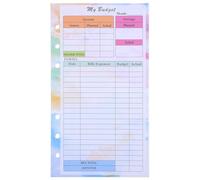 Abaodam Budget Planner Refill 14Pcs A6 Color Gradient 6-Hole Loose Leaf Sheets for Refillable Binder Personal Finance Planning