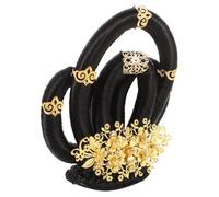 Abaodam Bun Hair Accessories Hair Buns Lightweight Comfortable Integrated Structure Elegant Design Ancient Chinese Aesthetics Black Fiber Metal for Women Themed Parties Film Cosplay