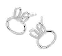 Abaodam Bunny Earrings for Women Minimalist Easter Jewelry Lightweight Hollow Rabbit Design Comfortable Pierced Ears Gift for Birthday and Year