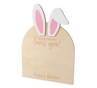 Abaodam Bunny Footprint Keepsake DIY Ornament Kit Wooden Frame for Newborns Nursery Decor for Showers and First Easter Memories Durable Craftsmanship with Adorable Bunny Design