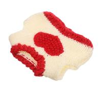 Abaodam Bunny Sweaters Costume for Small Animals Valentine Day Pet Outfits Adorable Heart Pattern Warm Knitted Sweatshirt for Ferrets Squirrels and Guinea Pigs Easy to
