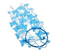 Abaodam Butterfly Baby Crib Mobile for Girls Felt Ball Hanging Ornament Nursery Bedroom Decoration Soft Cotton Butterfly Mobile for Baby Girl Crib