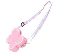 Abaodam Butterfly Coin Purse Silicone Small Crossbody Bag for Girls Cute Pink Wallet with Adjustable Strap Kids Change Pouch for Travel and Daily Use